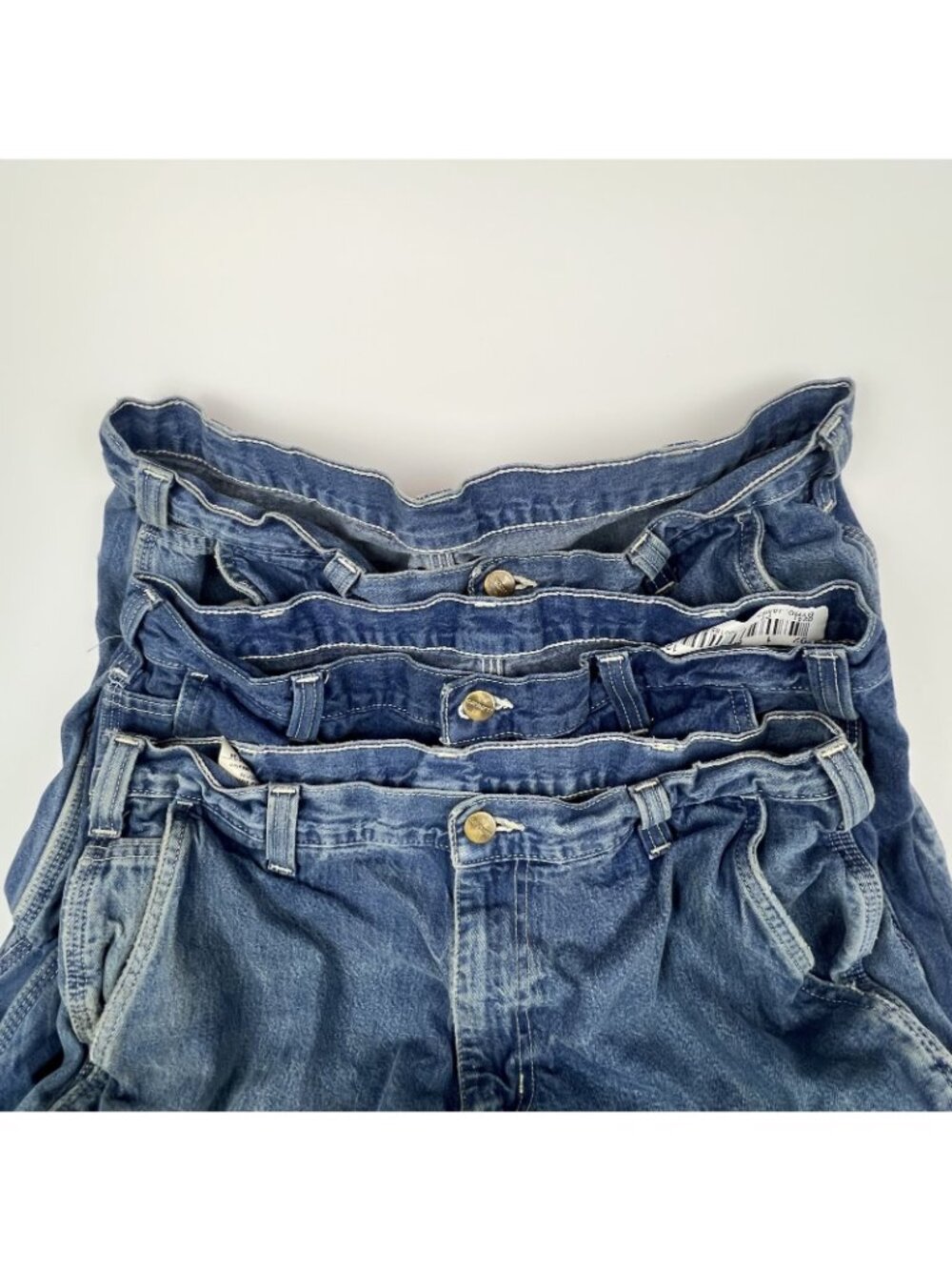 Carhartt Men’s 32” Cut-Off Denim Tool Shorts – Lot of 3 Pairs | Blue Utility - Picture 9 of 16